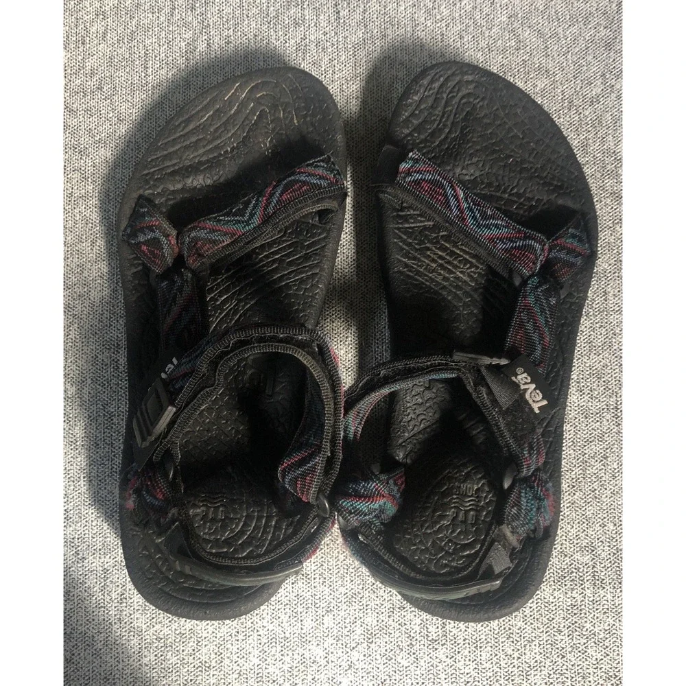 Teva TERRADACTYL Unisex Black Red Blue Sport Sandals Aztec Print Mens 6 Womens 8